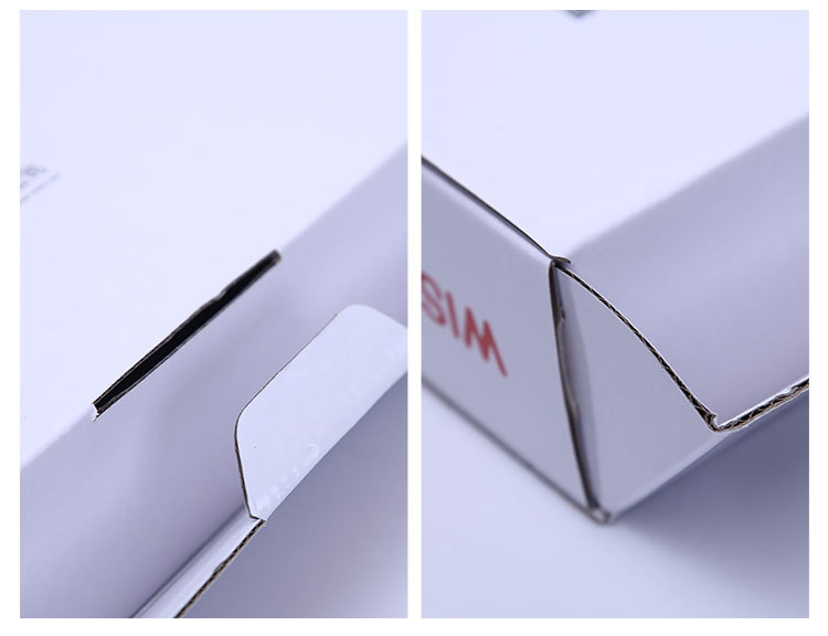 厂家直销 瓦楞包装盒定做 插口白色包装盒定制图案清晰质量保证