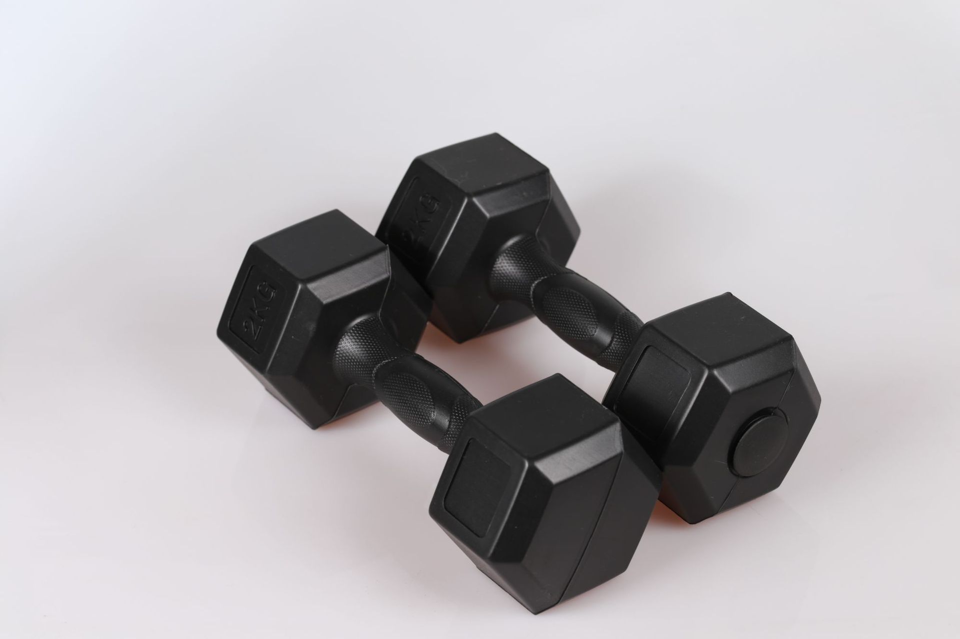 男士练臂肌肉训练pvc哑铃 健身房商用家用黑色六角灌沙哑铃