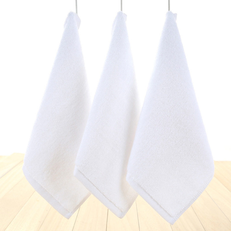 White Rag Kitchen Kindergarten Small Towels White 50G Pure Cotton Small Square Square Hotel Hotel KTV