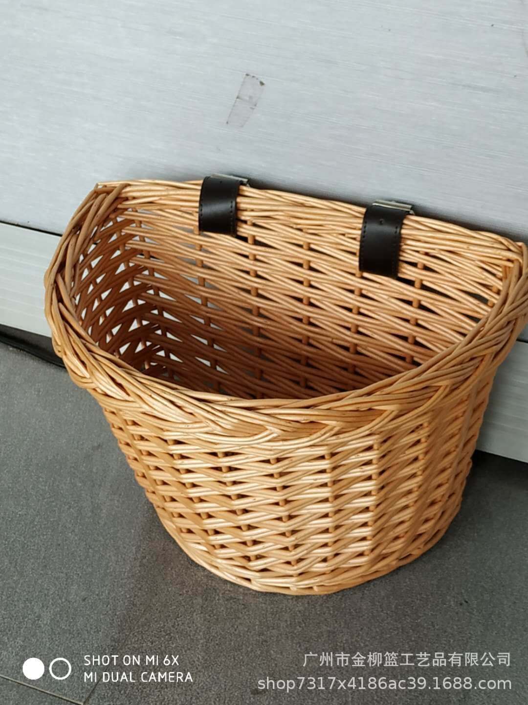 Wicker Children's Bicycle Basket Spot Supply Rattan Children's Bicycle Basket Factory Direct Supply Children's Bicycle Basket