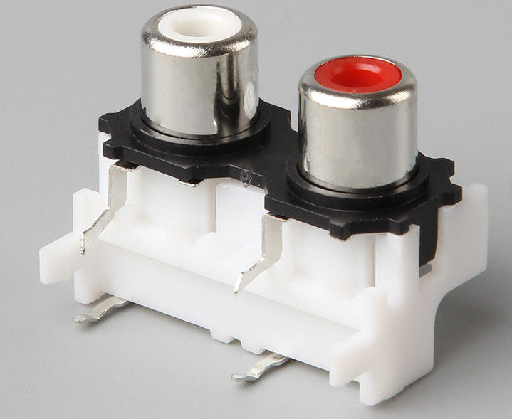 工厂现货供av同芯莲花插座 rac插座 音频座 单孔/多孔/镀金/镀镍