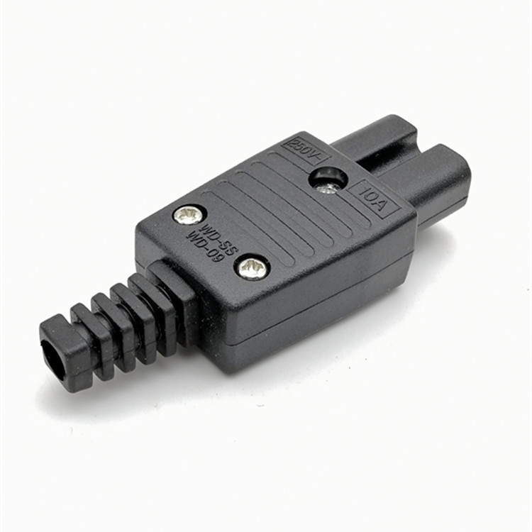 250v铜镀镍ac品字母插头 电源线插头 母头 三芯电源插头 ac母插座