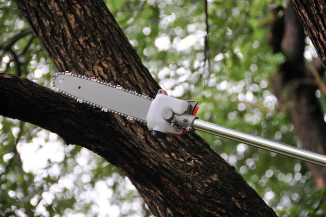 四冲程高枝油锯髙枝锯割草机汽油锯果树修枝修树高枝锯锯高枝修枝