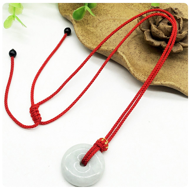 平安扣绳手工编织吊坠项链绳翡翠黄金挂件绳编织绳可调节男女