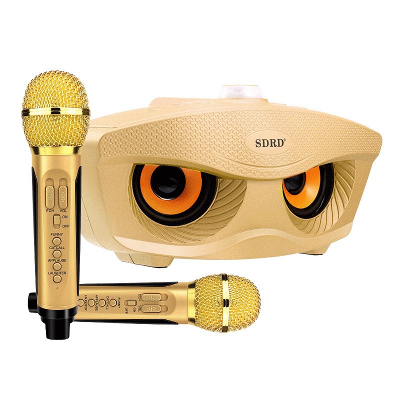 sd306家庭蓝牙音箱麦克风家庭ktv双人对唱全民k歌无线声卡支持