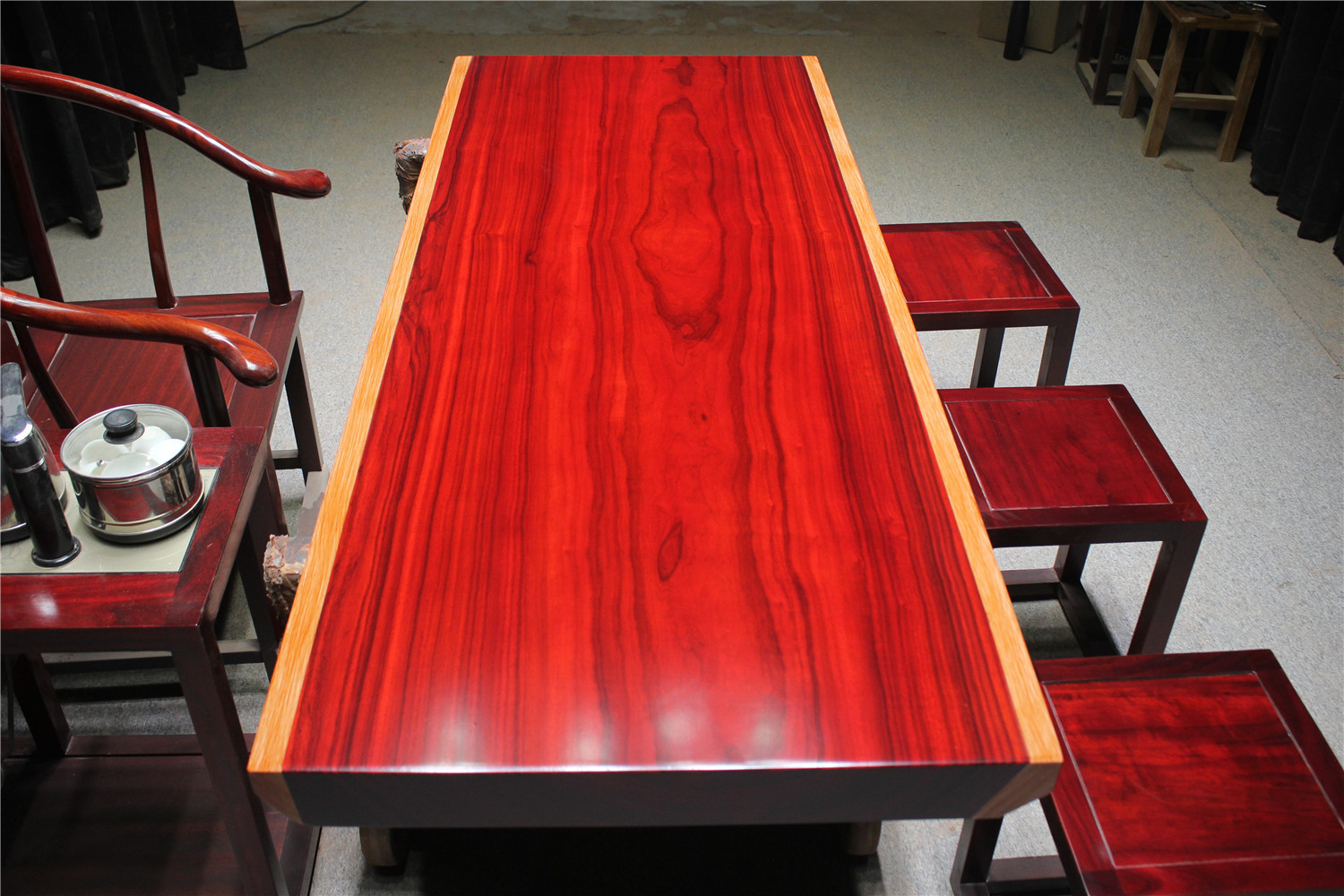 红花梨大板实木大板桌原木大板茶桌茶台办公桌餐桌会议