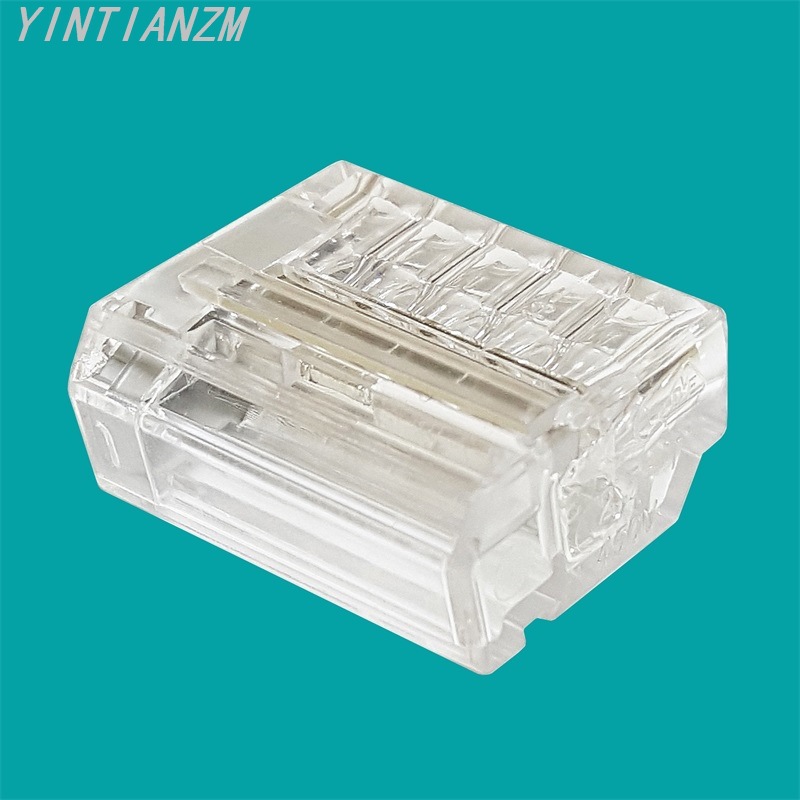 五孔电缆接线头p01-52美规家装电线闭端连接器5p推插快速接线端子