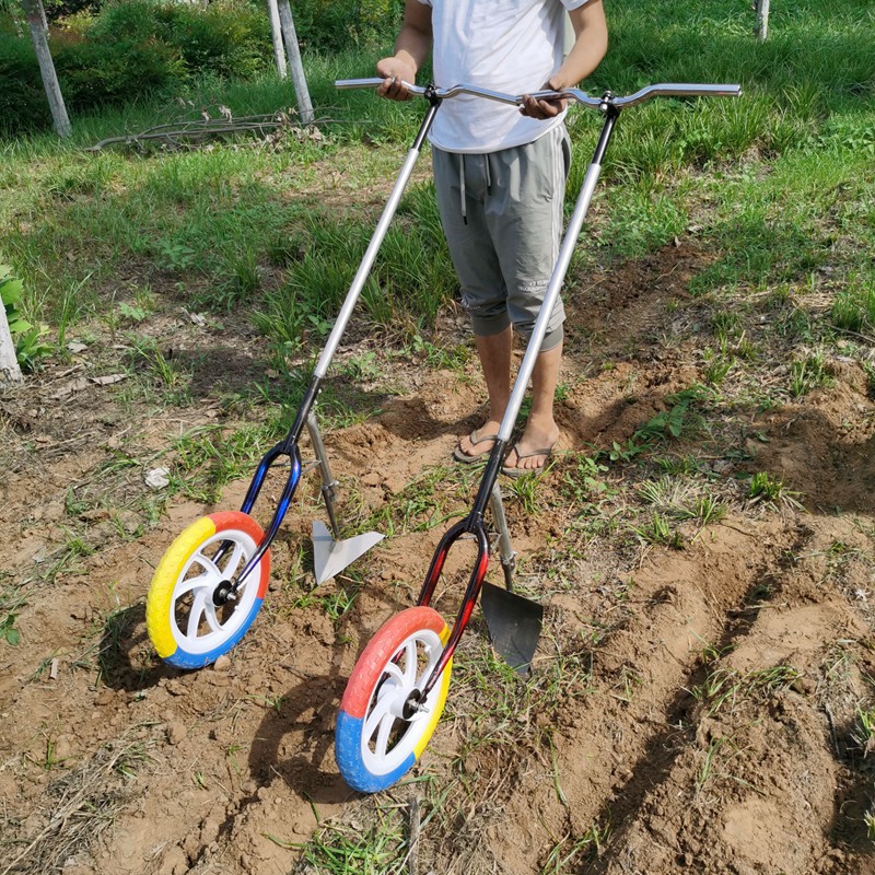 锄草神器锄地除草工具松土机果园开沟培土小型农用翻土手推锄草器