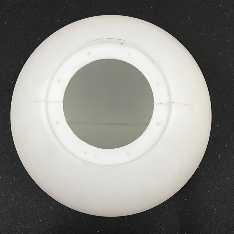 厂家定制pe塑料灯罩 户外路灯柱头灯外壳 奶白色圆形灯罩