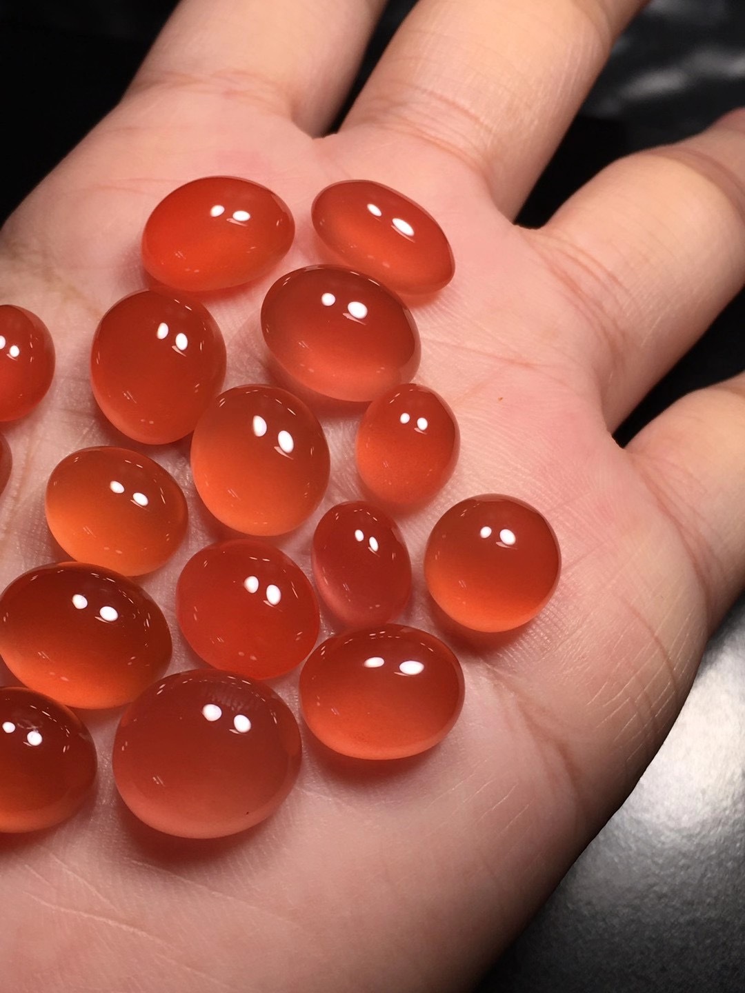 保山南红冰种戒面冰 透 红南红戒面镶嵌南红祼石戒面厂家直销