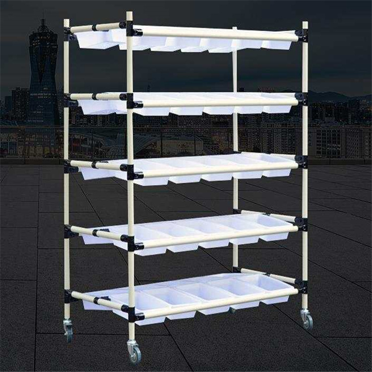 电商精益管周转车 物料手推车 拣货车仓库配货分拣车带 e款不含框