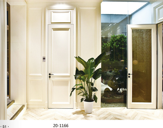 厂家供应 手动整套现代简约原木门 流行带挂板款式图册 定制