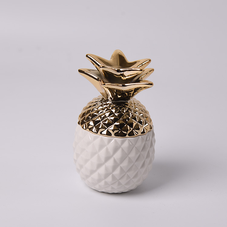 陶瓷松果调味罐北欧风储物罐糖果零食收纳罐家居摆件装饰陶瓷储罐