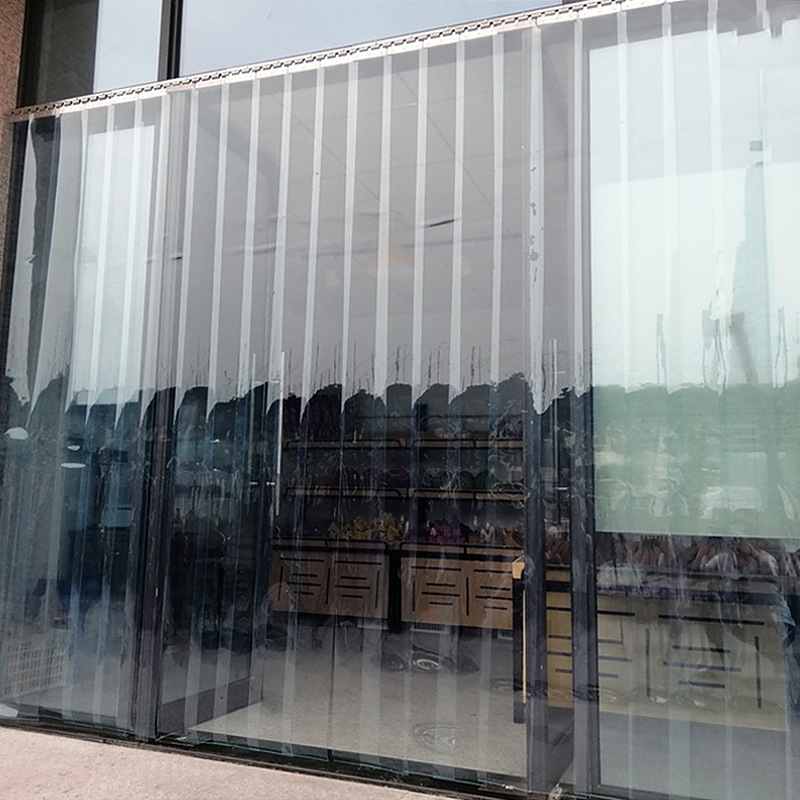 厂家现货 防风挡风透明门帘商铺家用空调工厂隔断帘pvc塑料软门帘