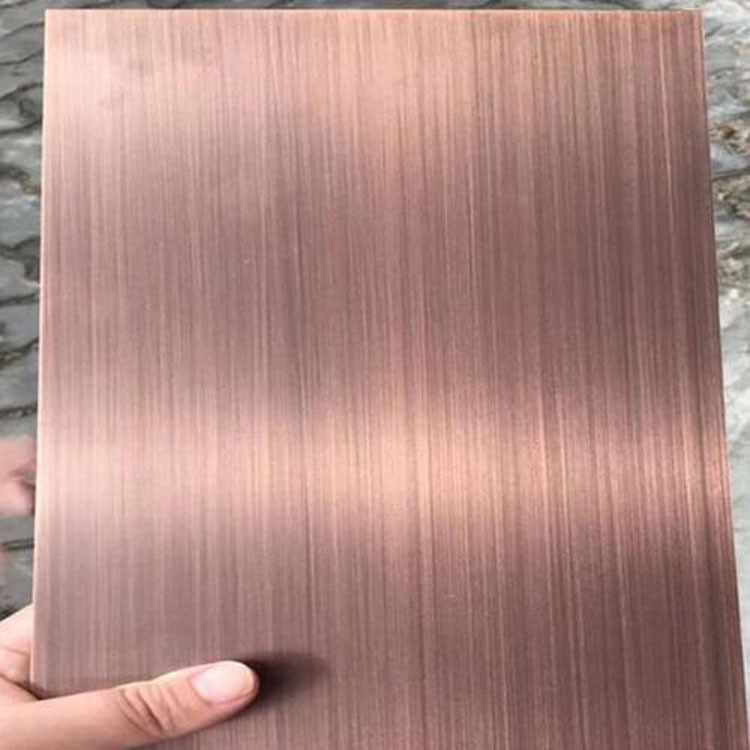 定制201 304彩色不锈钢板 不锈钢拉丝镀铜板古铜发黑蚀刻板装饰板