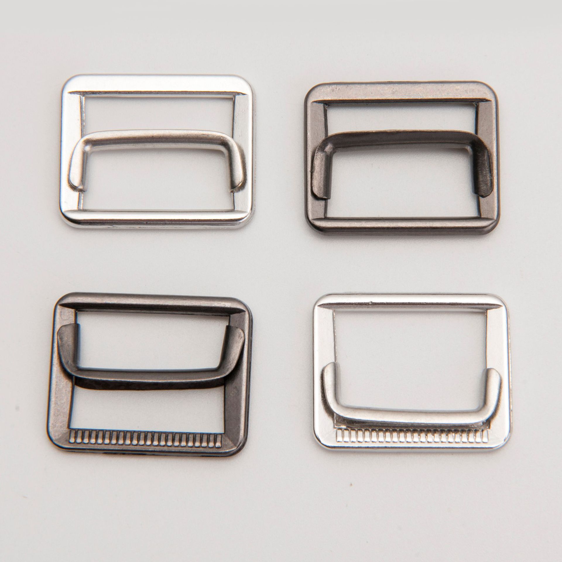 跨境金属日字拉芯扣 凸花滑片三档口活动片 西装马夹调节扣