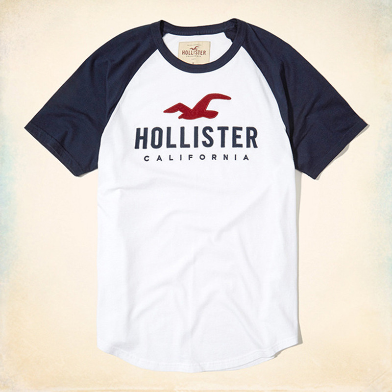 2020新品美国 af短袖t恤男hco拼色插肩圆领海鸥 半袖纯棉打底衫夏