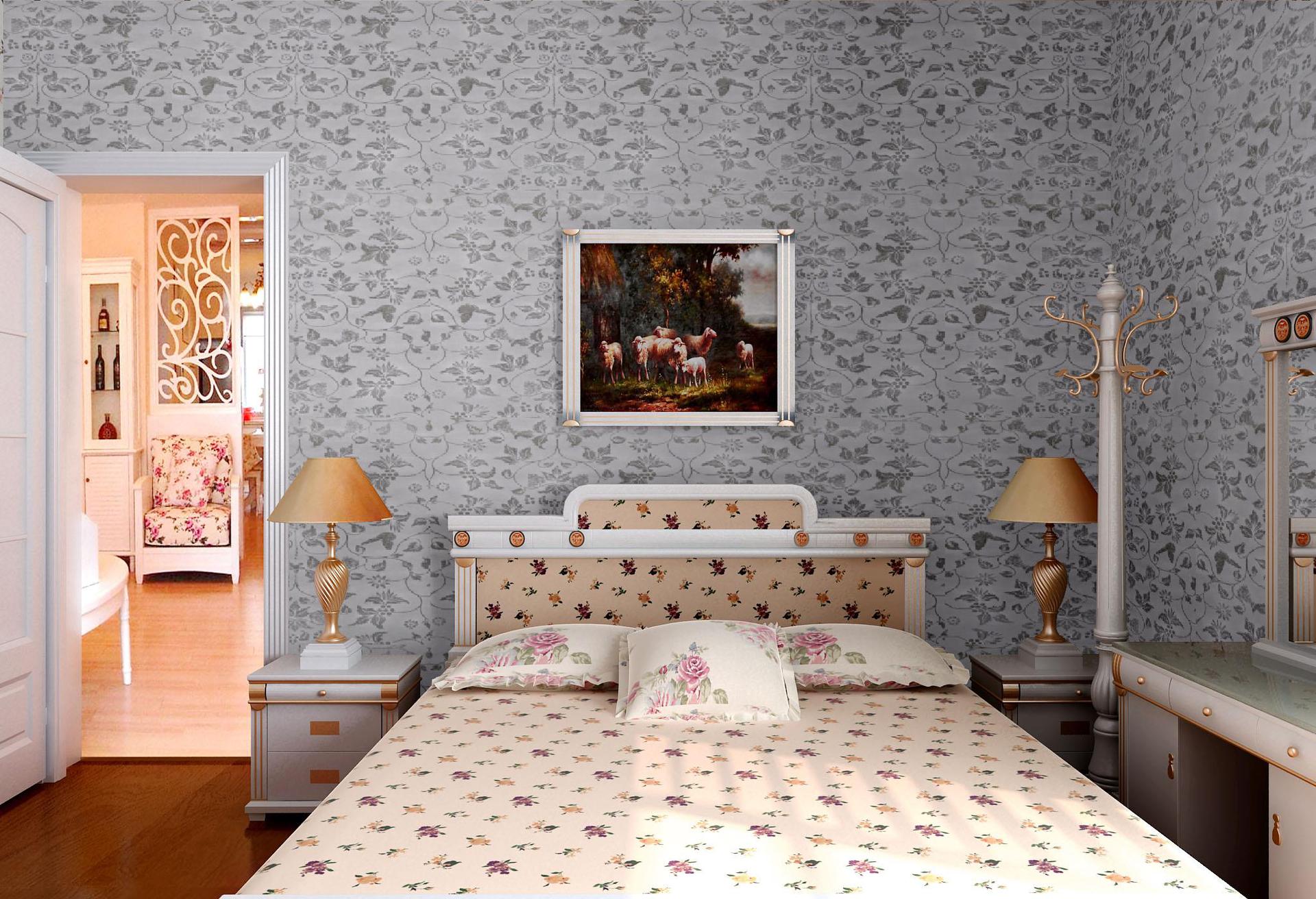 花卉型pvc自粘墙纸 卧室客厅电视背景墙贴防水环保简约波音软片