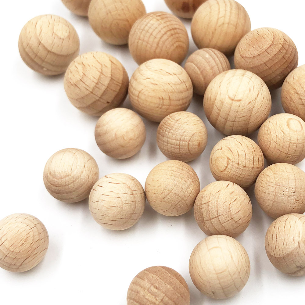 15-20mm榉木圆球无孔 木球散珠批发原木珠子实木珠子圆木珠diy