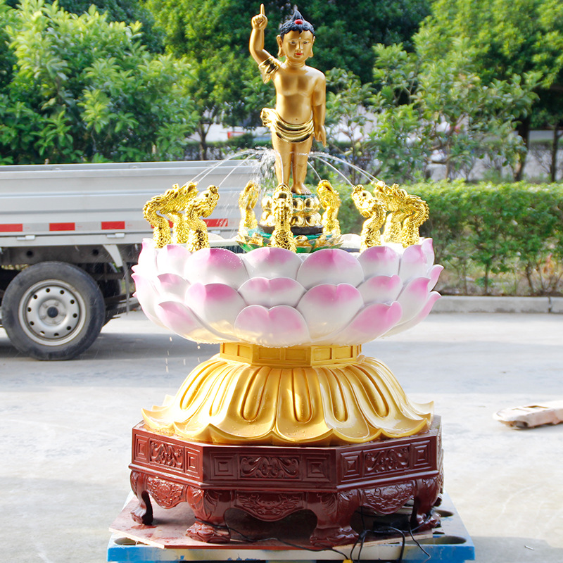 现货厂家直销 浴佛节 九龙吐水浴佛盆 浴佛太子佛 供奉工艺品摆件