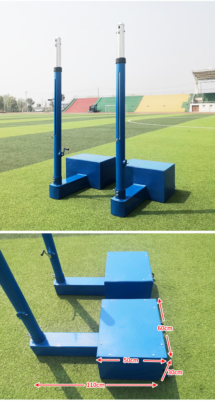 全不锈钢手摇升降比赛气排球架柱/网柱移动式排球柱/沙滩排球架子