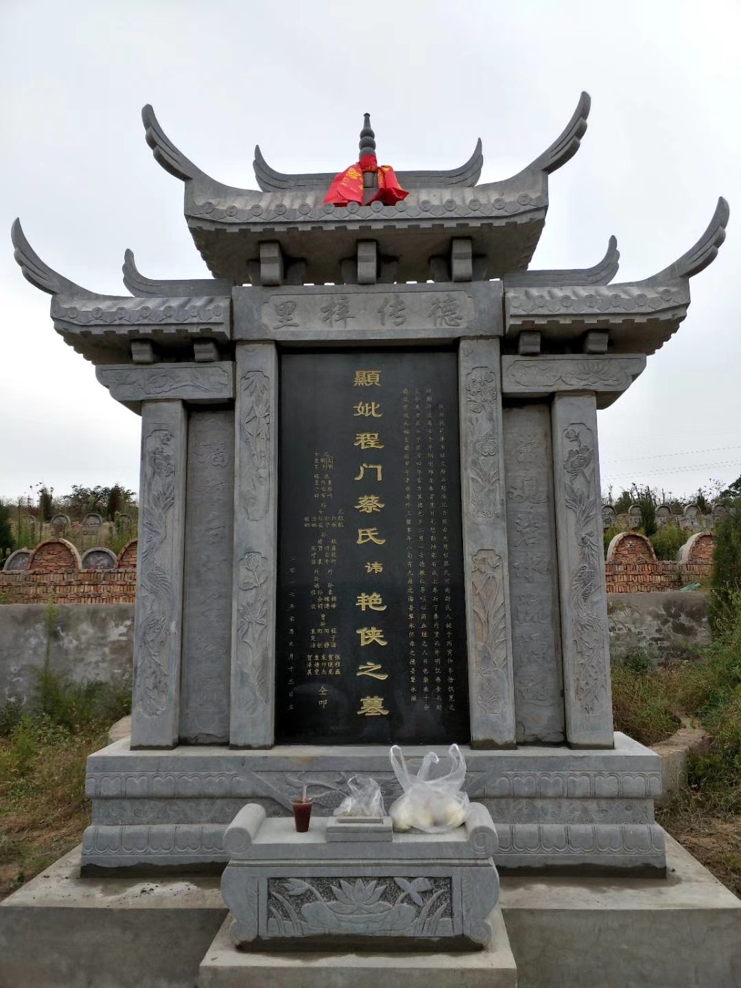 厂家供应仿古凉亭多重工艺石亭子 青石户外石凉亭子 长廊六角亭子