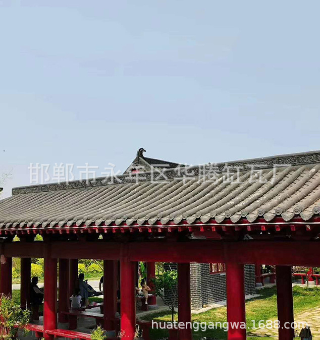 仿古建筑屋面屋檐瓦 古建四合院庭院凉亭屋顶黏土烧结