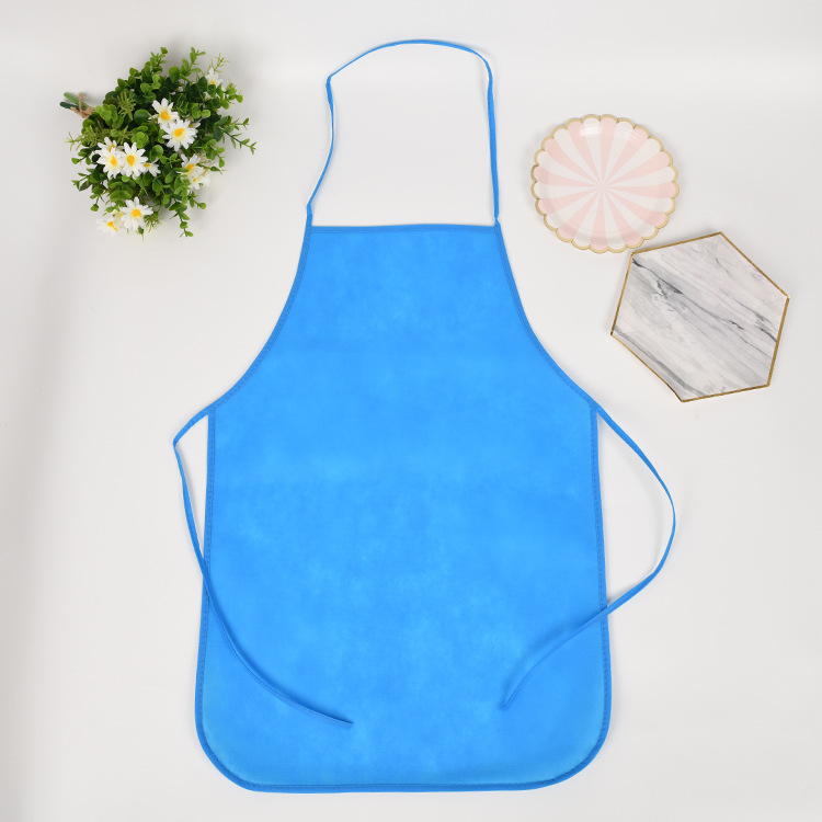 一次性无纺布围裙定做防污防油火锅烧烤餐饮行业广告围兜印刷logo