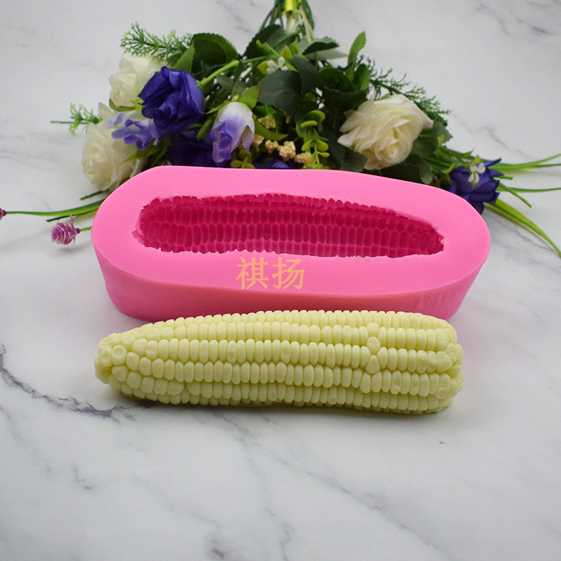 半圆慕斯蛋糕模具 玉米液态3d硅胶手工皂模具 diy水果模具系列