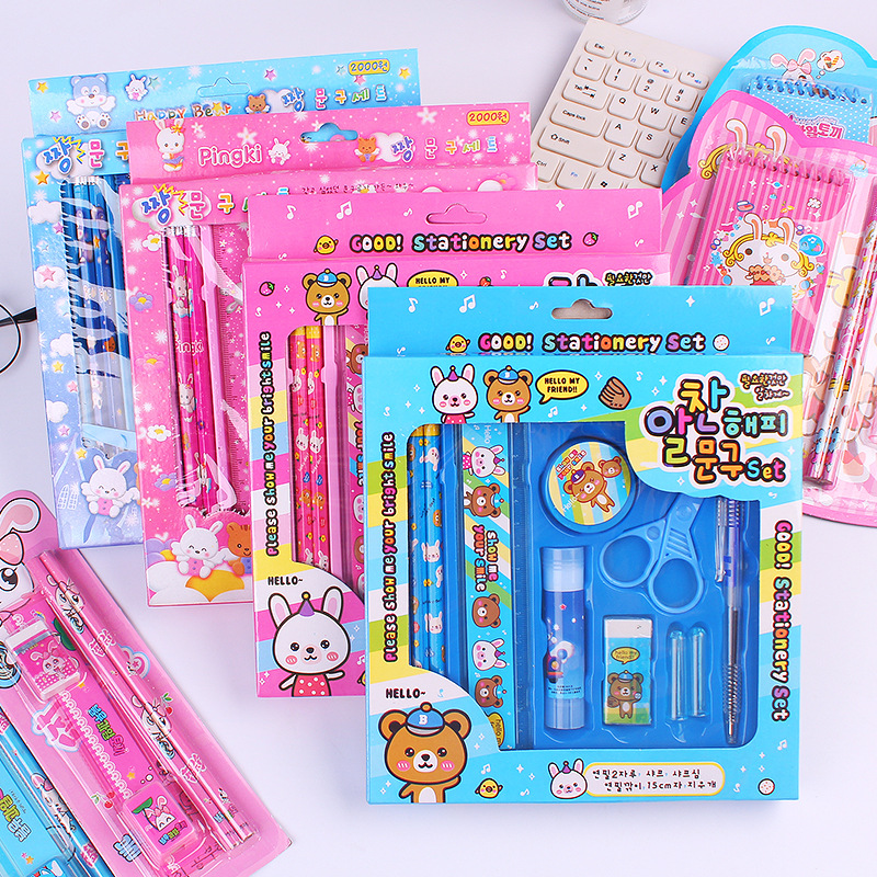 creative pencil set children stationery set gift box school supplies elementary school student prize activity gift factory price