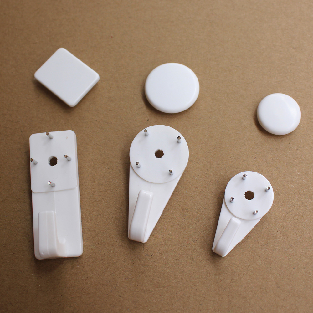 塑料挂钩大号带盖挂钩无痕钉墙挂有盖帽隐形不打孔免电钻照片钩装