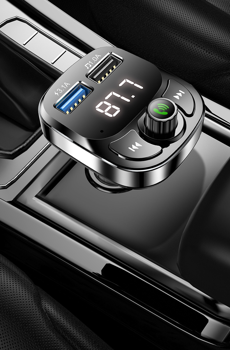 【跨境私模】厂家直销车载蓝牙mp3播放器u盘音乐播放车载fm发射器