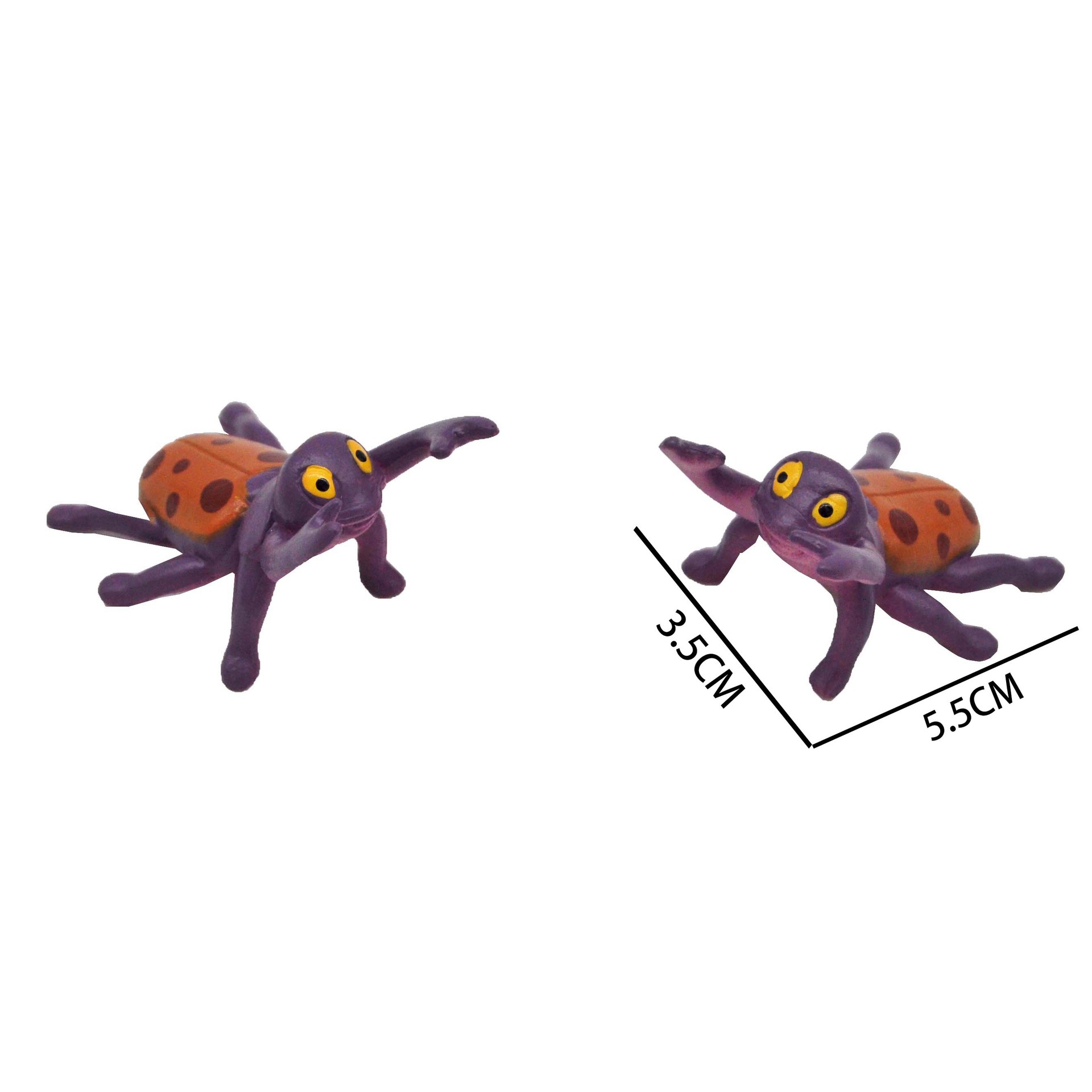 卡通小昆虫玩具野生农场海洋套装实色仿真昆虫儿童早教认知动物