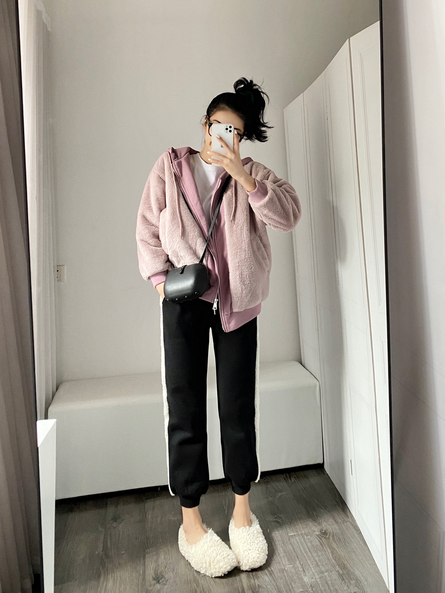 女装毛绒休闲外套女冬百搭2020新款宽松韩版加厚连帽上衣毛毛女装