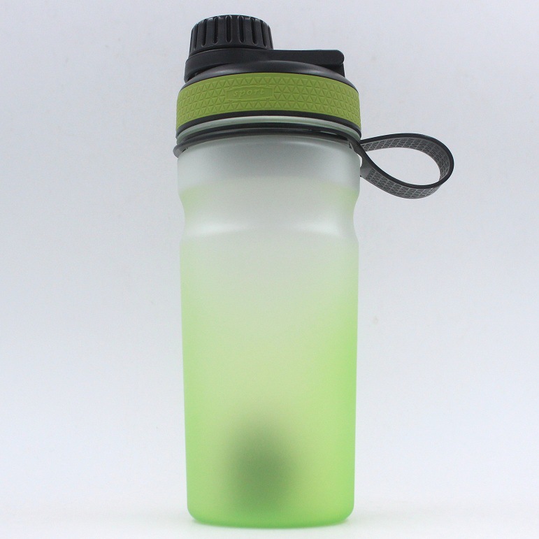 渐变磨砂摇摇杯太空杯塑料杯密封防漏旅行杯健身房便携水杯旅行杯