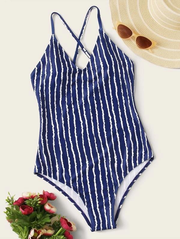 精选商品欧美新款纯色高腰挂脖连体泳衣女性感泳衣一体泳装0633.