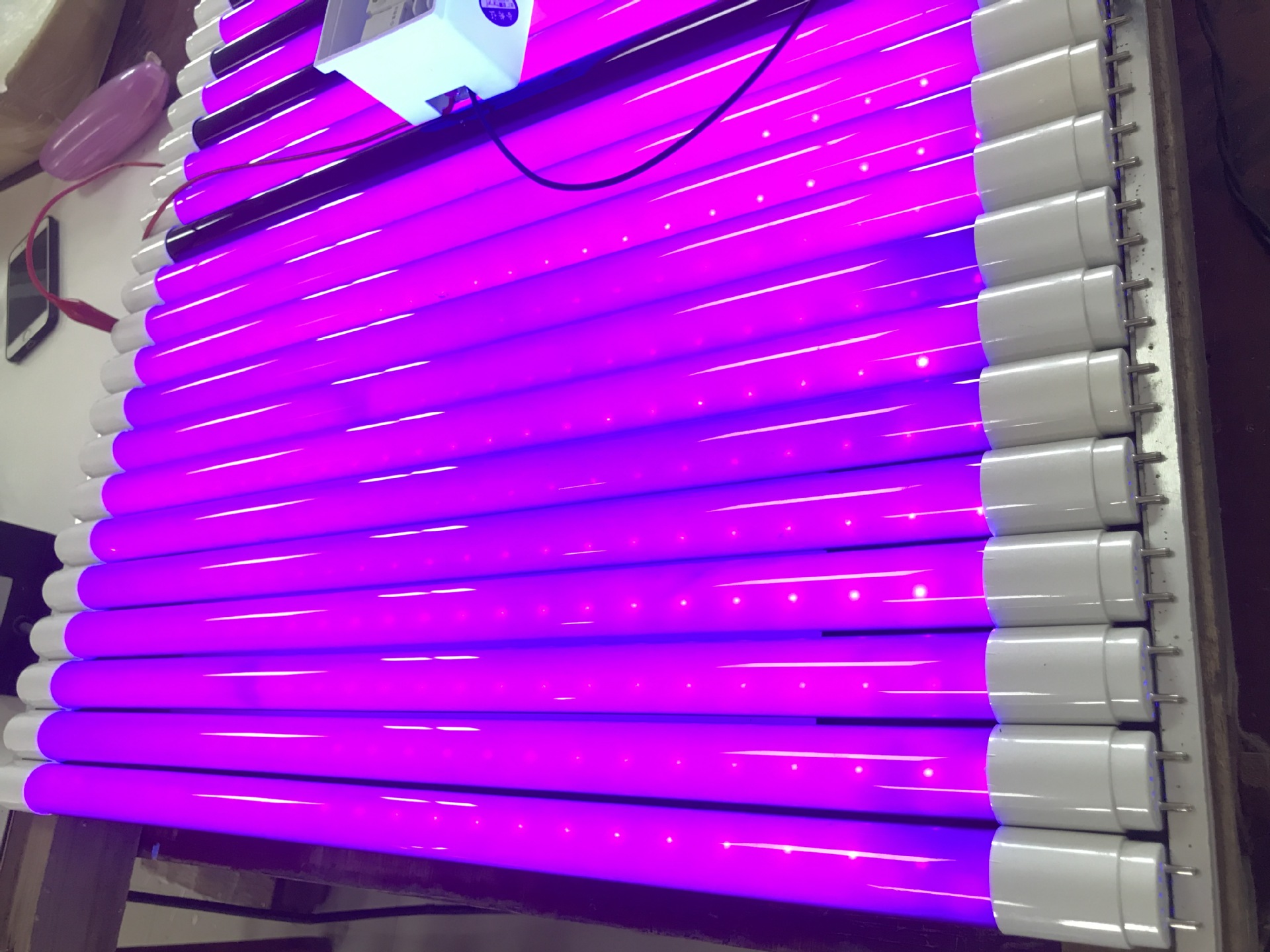 t8led 45cm紫外灯管395nm紫光波长led紫外线灯管uv紫光灯管