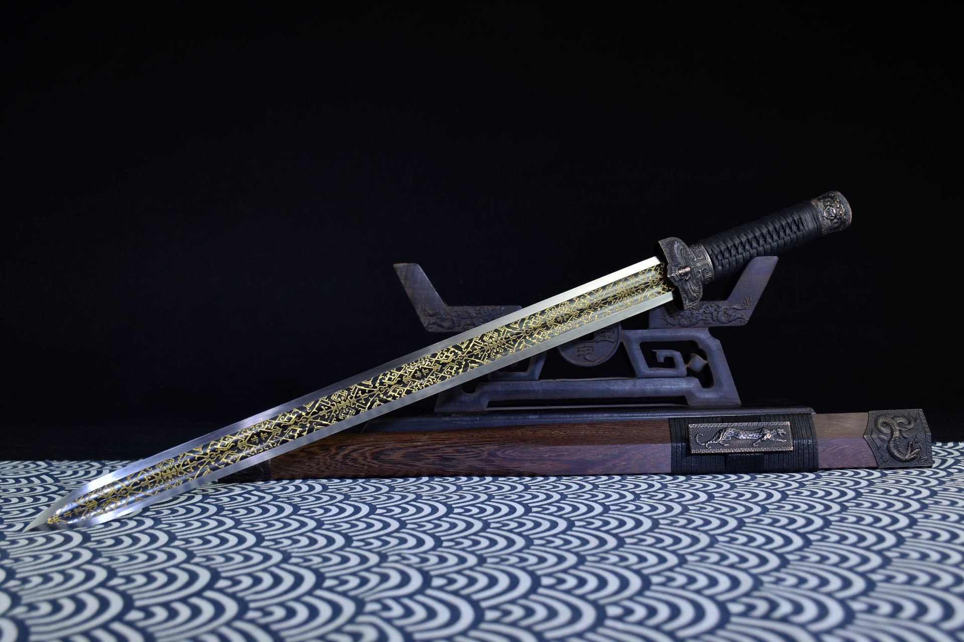 龙泉市刀剑工艺品复古一体长剑镇宅挂饰宝剑防身汉剑冷兵器未开刃