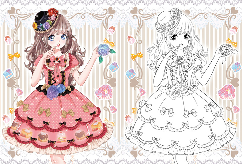 暑假课外书 正版图书书籍批发 公主炫彩涂色画《舞会公主》