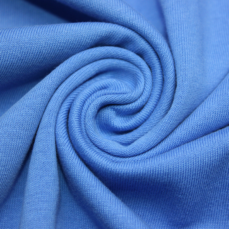 厂家现货32s双纱爽棉 230g纯棉针织面料 精梳棉单面平纹t恤汗布