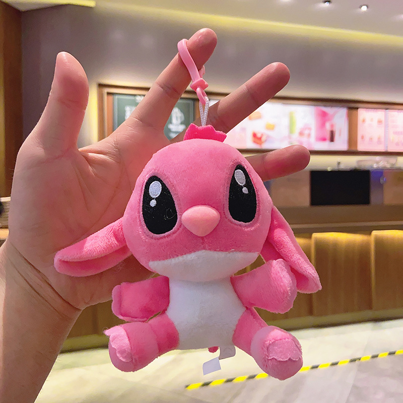 Plush Dinosaur Doll Doll Stitch Key Pendants Cartoon Cute School Bag Pendant Wholesale Gift Keychain