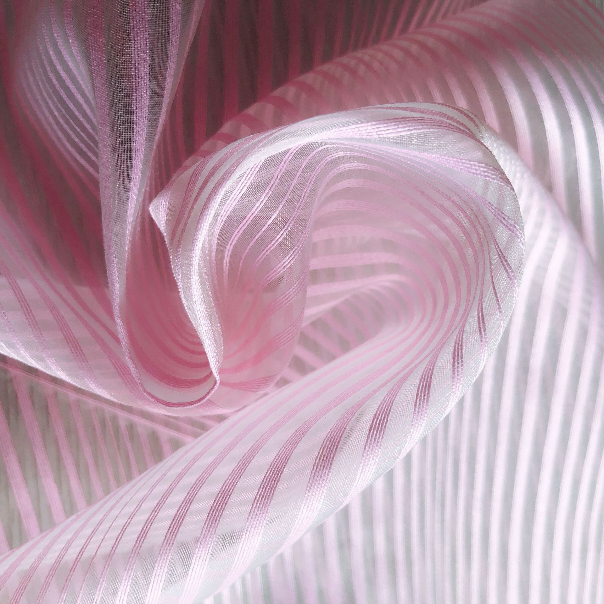 条子纱 1cm条子纱 童装面料 裙装面料 条子欧根纱 女装面料