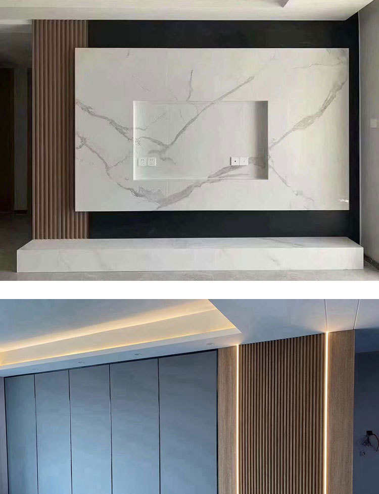 简约实木格栅护墙板木饰面背景墙隐形门隔断网红木格栅凹凸长城板