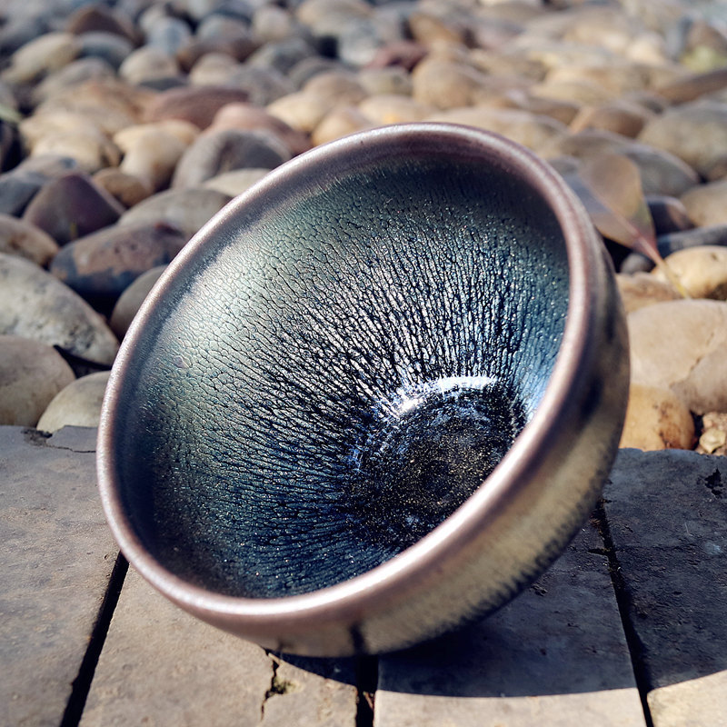 建阳水吉产地建盏主人杯品茗杯银毫油滴功夫茶盏茶具曜变天目单杯