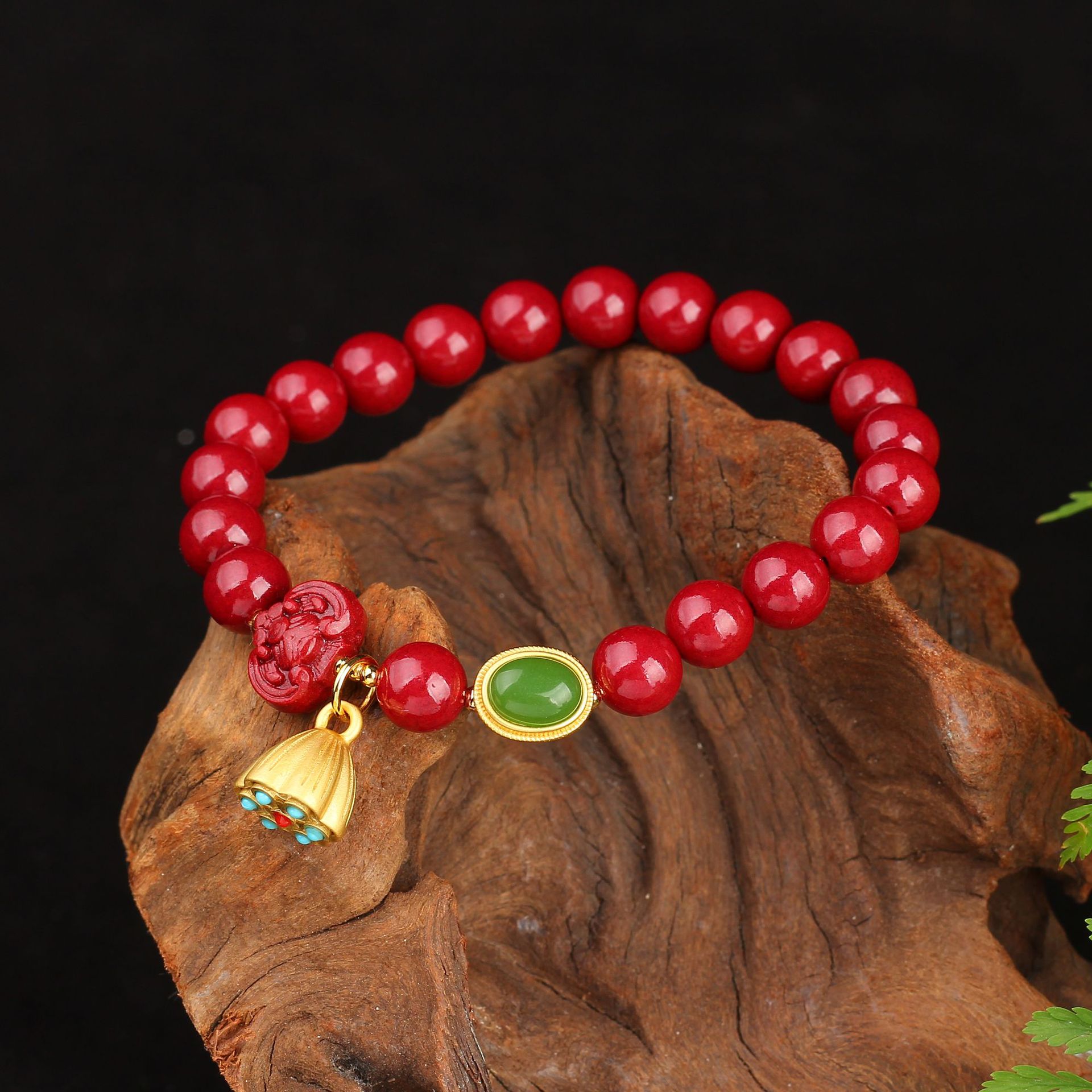 天然台湾砂8mm紫金砂手链95%高含量密度高质感好单圈朱砂手链手串