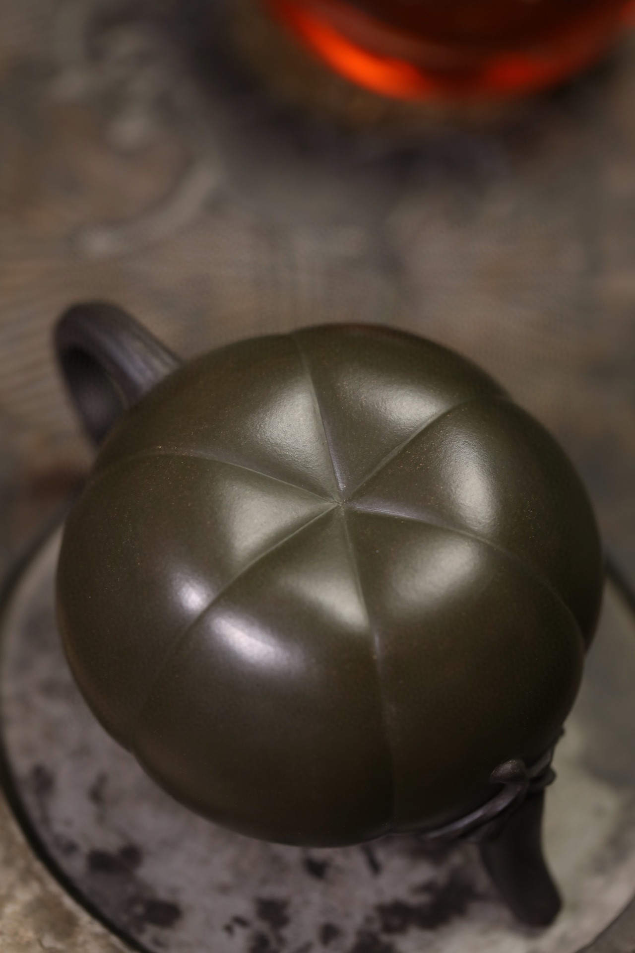 宜兴紫砂壶茶具名家手工精品原矿优质绿泥紫泥双色南瓜壶