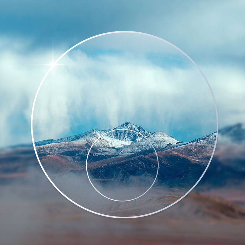 圆顶防蓝光双光1.56树脂镜片 加硬加膜看近看远 双用镜厂家批发