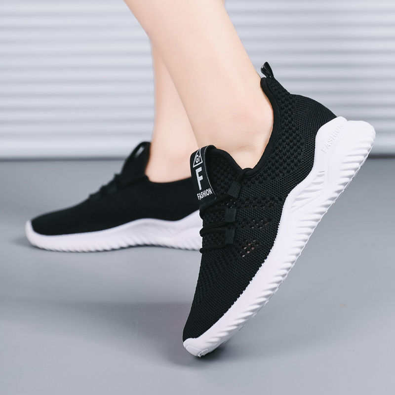 One Piece Dropshipping Summer New Mesh Shoes Flying Woven Casual Women's Shoes Breathable Lightweight Sneaker Comfortable Running Shoes Women's Shoes