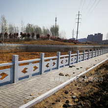 华有石雕厂家石栏杆栏板设计 安装河道石护栏扶手 制作花岗岩栏杆