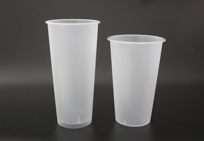 700ml-90磨砂平底注塑杯一次性奶茶杯果汁杯打包杯塑料冷饮杯专版